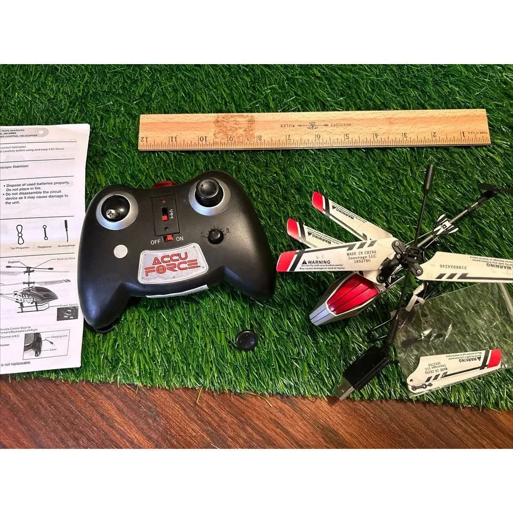 Accu Force Helicopter Model 300 Series With Remote‎ Accessories Read Description
